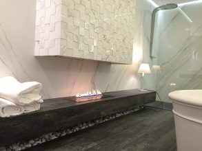 kominek planika w łazience primefire