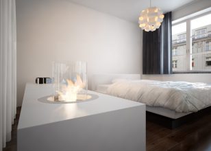 biokominek w sypialni rondo planika
